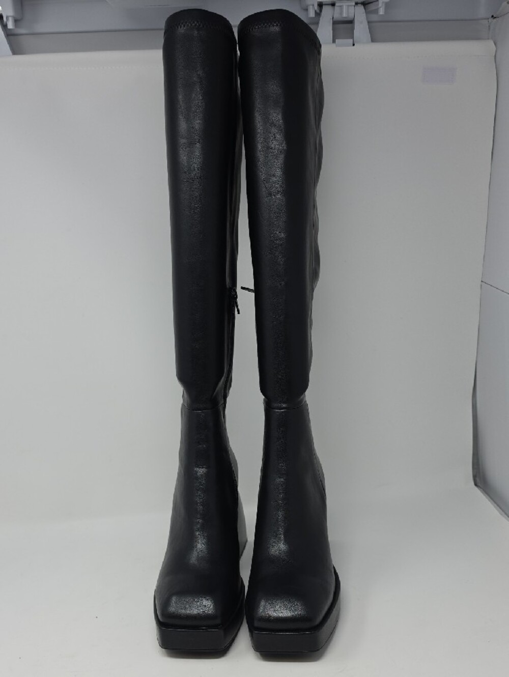 Jeffrey Campbell Dauphin Black Over-the-Knee Platform Boots Size 8 - Picture 2 of 5